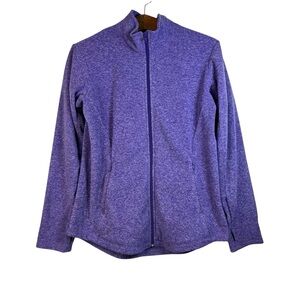 DULUTH TRADING CO Women’s Fleece Pullover Sweater Size M Purple Pockets Outdoor